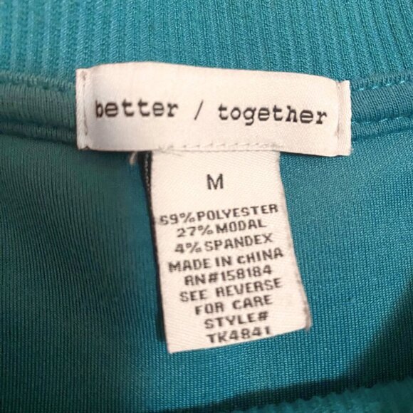💙 Better Together Teal Ribbed Crewneck Sweatshirt - Size M - Picture 6 of 6
